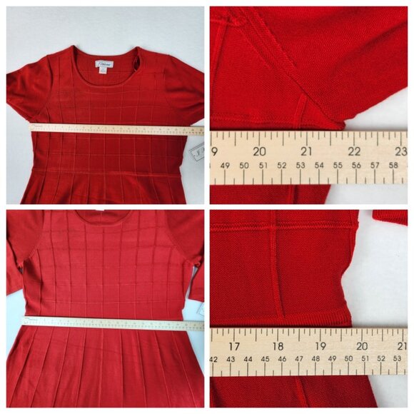 J Howard Woman Textured Sweater Dress Size 2x Red NWT - Picture 8 of 9
